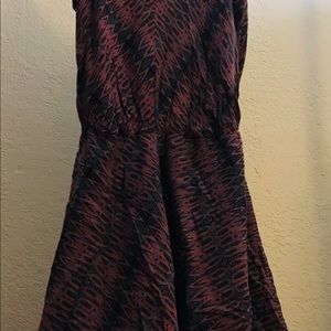 Pink and purple casual mid length dress